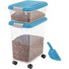 IRIS USA 30lbs+11lbs Airtight Pet Food Storage Container Combo with Scoop and Casters, up to 41lbs - 2 of 4
