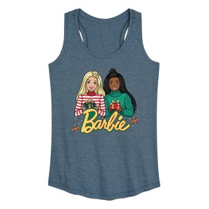 Women's - Barbie - Winter Holiday Friends Graphic Racerback Tank - 1 of 4