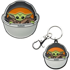 SalesOne LLC Star Wars: The Mandalorian, The Child "Baby Yoda" Bundle | Keychain, Enamel Pin - 1 of 2