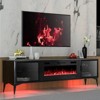 R.W.FLAME Electric Fireplace Wall-Mounted Recessed Ultra-Thin LED Heater, 6 Sizes, Touch Screen, with Remote - image 2 of 4