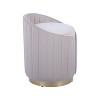 Sapphtopaz 1PC Modern Velvet Ottoman with Storage Round Upholstered Foot Stool with Tufted,Small Storage Ottoman for Living Room,Bedroom - 4 of 4