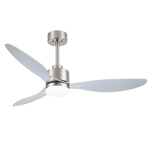 Airsurfer 52-Inch White Ceiling Fan with Remote, Reversible DC Motor, 3 ABS Blades & Color-Changing LED Light - 1 of 4