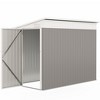 Outsunny Steel Garden Storage Shed, Lean to Shed Outdoor Metal Tool House with Lockable Door & Air Vents for Backyard Patio Lawn, White - 4 of 4