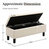 Lyngins Versatile Storage Ottoman Bench, Solid Wood Frame Ottoman with Storage, Bed Bench with Button-Tufted, Upholstered Entryway Bench for Bedroom - 4 of 4