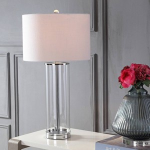 29" Glass Harper Table Lamp (Includes LED Light Bulb) Clear - JONATHAN Y - 1 of 4