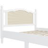 CAVINAS Full/Queen Size Bed Frame with Natural Rattan Headboard,Wooden Platform Bed with Wood Slats Support,Underbed Storage - 4 of 4