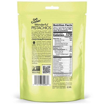 Wonderful No Shell Dill Pickle Pistachio Nuts - 11oz