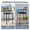 Karl Home | Metal Outdoor Bar Stools Set of 2 - 4 of 4