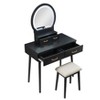 Okak Luxury Vanity Table with Beautiful Mirror & Lights,Storage Dressing Desk with Drawers & Stool,Princess Makeup Table Set for Bedrooms - 4 of 4
