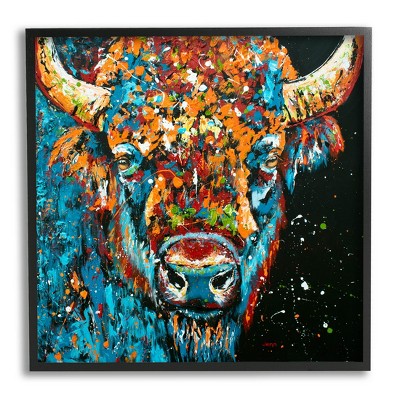 Stupell Industries Modern Bison Street Style Framed Giclee Art