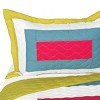 Slickblue Full/Queen Quilt Set, Vermicelli-Quilted TC Fabric, Machine Washable, 4 Color Options, 90.5"x90.5", 3PC - 3 of 4