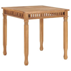 vidaXL Patio Dining Table 31.5 inches x31.5 inches x31.5 inches  Solid Teak Wood - 1 of 4