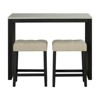 Aukfa 3-Piece Farmhouse Counter Height Dining Set, Wood Kitchen Dining Table Set for Small Places - 2 of 4