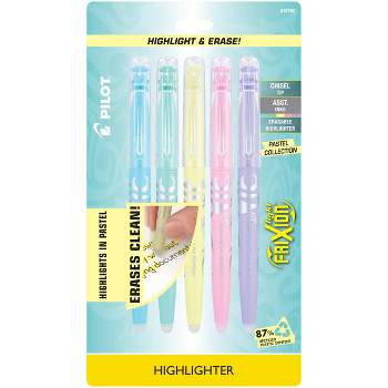 FriXion Highlighter Pen Heat Erasable, Chisel Point in 5 colors