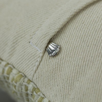 Handwoven Sand Cotton Knit Box Throw Pillow