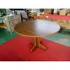 Round Dining Table for 4, 47 Inches Dining Room Table with Wooden Base, Circle Kitchen Dinner Table for Dining Room,Kitchen,Living Room (Table Only) - 2 of 4