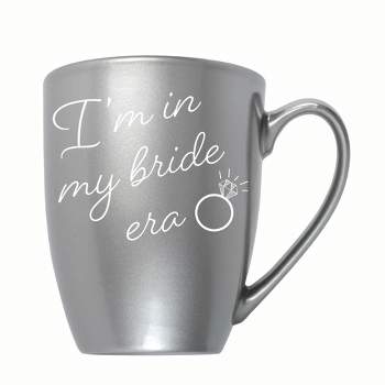 Elanze Designs I'm In My Bride Era 10 ounce New Bone China Coffee Tea Cup Mug For Your Favorite Morning Brew, Grey