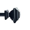 Versailles Industria Stacked Steel Heavy Duty Curtain Rods for Windows Set Black - 4 of 4