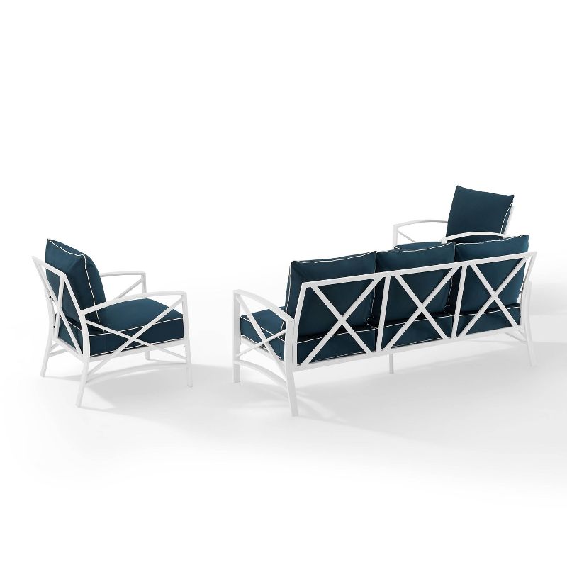 Crosley 3pc Kaplan Outdoor Sofa Set with Sofa & 2 Arm Chairs, 4 of 11