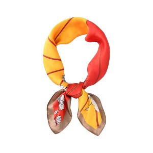 Anna-Kaci Women's Satin Square Scarf with Vibrant Artistic Prints and Versatile Styling - 27.5IN×27.5IN - 1 of 4