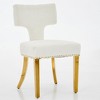 NicBex Chenille Dining Chairs,Armless Upholstered Kitchen Chairs with Curved Backrest with Copper Nails around for Dining Room,Kitchen - 4 of 4