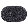 42" x 66" Chenille Tweed Collection Black & Gray Reversible Indoor Area Utility Oval Rug - Better Trends - 2 of 4