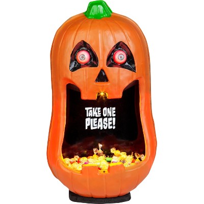 Gemmy Door Accessory Candy Bowl Whimsy JOL, Orange