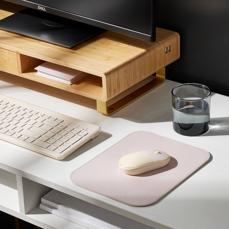 Faux Leather Mouse Pad Light Pink - Threshold&#8482;, 3 of 6