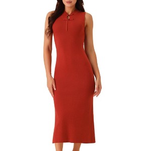 Seta T Women's Sleeveless Ribbed Knit Midi Sweater Dress - 1 of 4