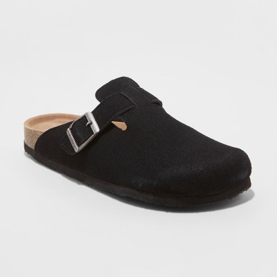 black slip on clogs