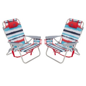 Banana Boat 2-Pack Folding Beach Chair Lightweight Backpack Chairs for Adults 5-Position with Lay Flat Outdoor Heavy Duty Beach Chair - 1 of 4