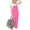Women's Washed Denim Overalls - Peach Love - 2 of 2
