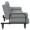 vidaXL Fabric Sleeper Sofas with Adjustable Backrest and Practical Pillows - Light Gray Sofa Bed with Sturdy Plywood Frame - 4 of 4