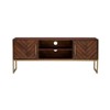 San Marino Mid-Century Modern 2-Door Wood TV Stand for TVs up to 60" in Brown - 3 of 4