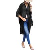 LA LEELA Women's Beach Cover up Holiday Solid Casual One Size Black Solid - 4 of 4