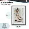 Stupell Industries Winter Ice Skates on Stripes Framed Print Under Glass Art - 4 of 4