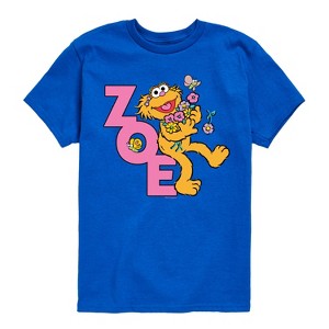 Boys' - Sesame Street - Zoe With Flowers Short Sleeve Graphic T-Shirt - 1 of 4