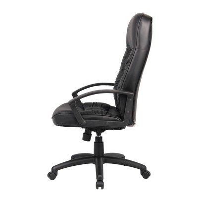 Executive High-Back Swivel Chair with LeatherPlus and Lumbar Support