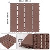Syemin Carpet Tiles 44 Packs of Terrace Decking Tiles Waterproof for All-Weather Use, Backyard Pool Plastic Decking Tiles, Brown, 12"*12"*0.8" - 3 of 4