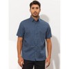 INSPIRE CHIC Men's Polka Dots Short Sleeves Button Printed Summer Shirts - 2 of 4