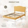 Bed Frame for Kids with Scallop Headboard, Cute Velvet Twin Bed for Girls, Boys, Sturdy Platform Bed, No Box Spring Needed, Wooden Slats, Noise Free - 2 of 4