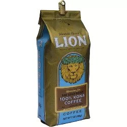Lion Coffee 100% Kona Medium Roast Whole Bean Coffee - 7oz