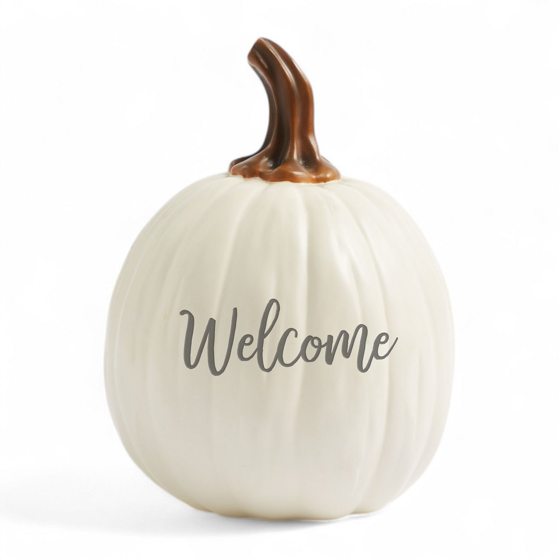 Personalization Mall Seasonally Script Welcome Pumpkin