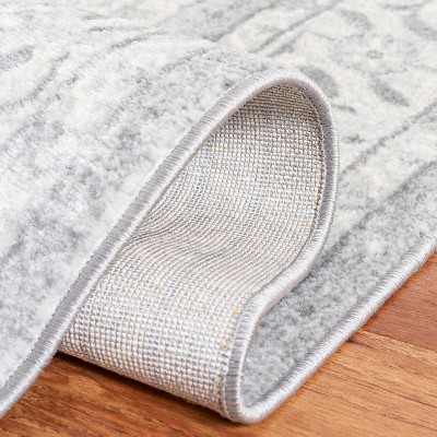 Heirloom Gray 9' x 12' Synthetic Hand-Knotted Area Rug