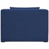 Meridian Furniture,Cube Navy Durable Linen Textured Armless Chair - 2 of 4