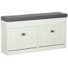VYNXARIA Modern White Shoe Rack Bench - Comfortable, Spacious & Multifunctional for Entryways - 2 of 4
