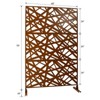 DSVIMOY Outdoor & Indoor Privacy Screen, Freestanding Decorative Privacy Screen for Deck Balcony Patio, Brown, 48"*76"*16" - 3 of 4