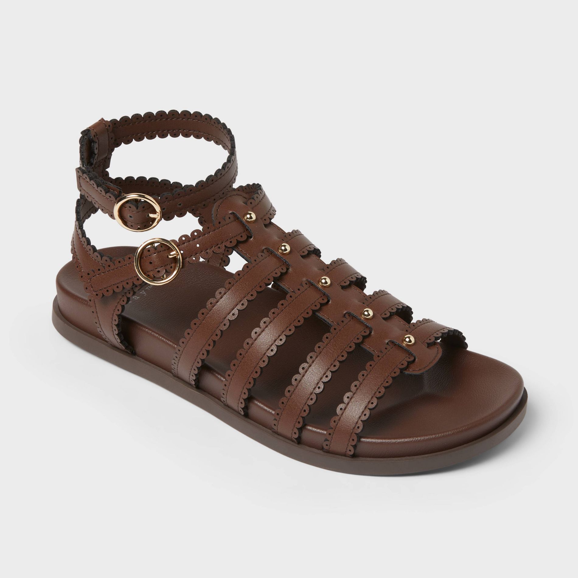 Women’s Billie Ankle Strap Sandals - A New Day™ Chocolate