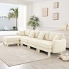 VASIP Boucle Fabric 3-Seater Sofa, Shell-Shaped Armrests & Self-Wrapped Cylindrical Legs, for Living Room & Apartment,Beige - 3 of 4