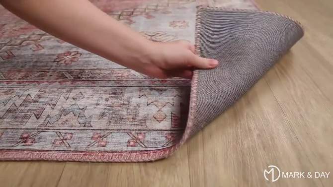 Mark & Day Meeuwen Woven Indoor Area Rugs Pale Pink, 2 of 11, play video